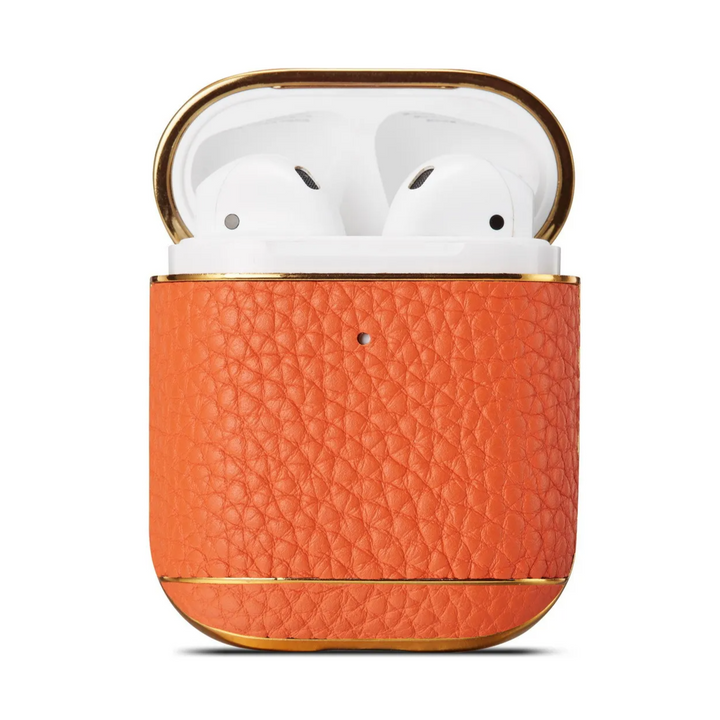 Elegante Kunstleder/Gold Hülle/Case für AirPods 1, 2, 3, 4 | ZITOCASES®