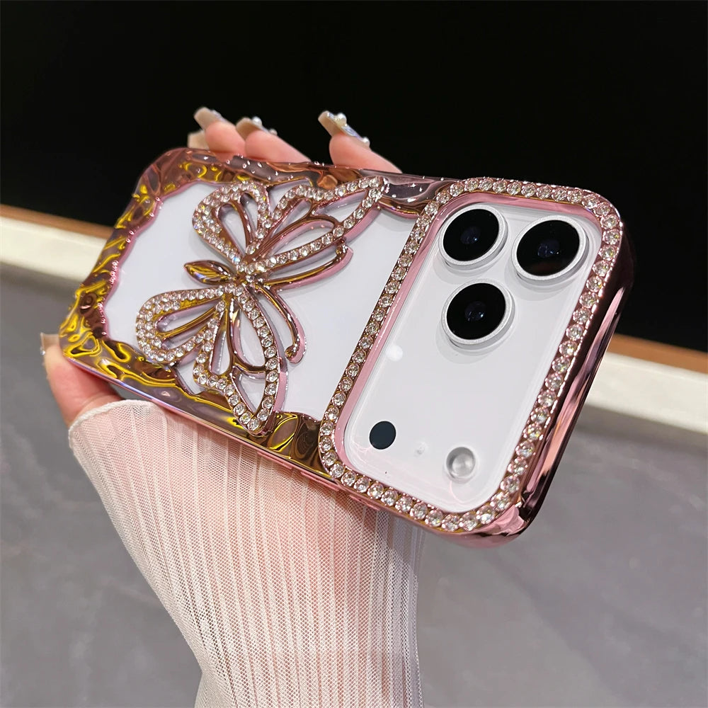 3D Glitzer/Diamant Schmetterling Silikon Hülle/Case für iPhone 17 Pro, 17 Pro Max | ZITOCASES®