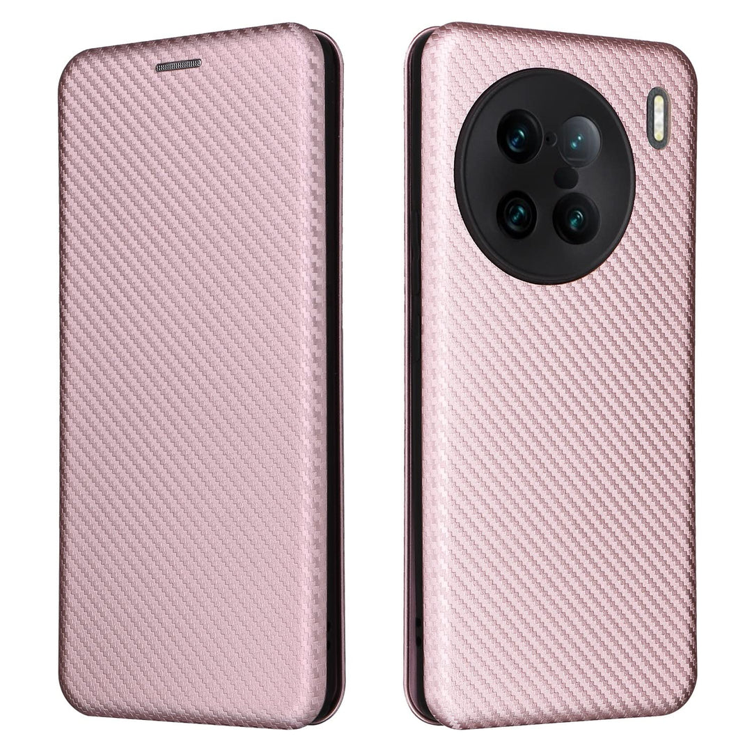 Kunstleder Carbon Klapp Hülle/Flip Case für Oppo Reno 12, 11, 10, 9, 8, A-Serie | ZITOCASES®