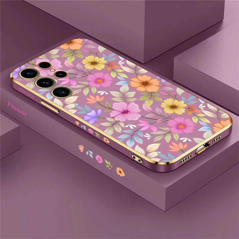 Hochglanz Blumen Motive Silikon Hülle/Case für Samsung Galaxy S23, S22, S21-Serie | ZITOCASES®