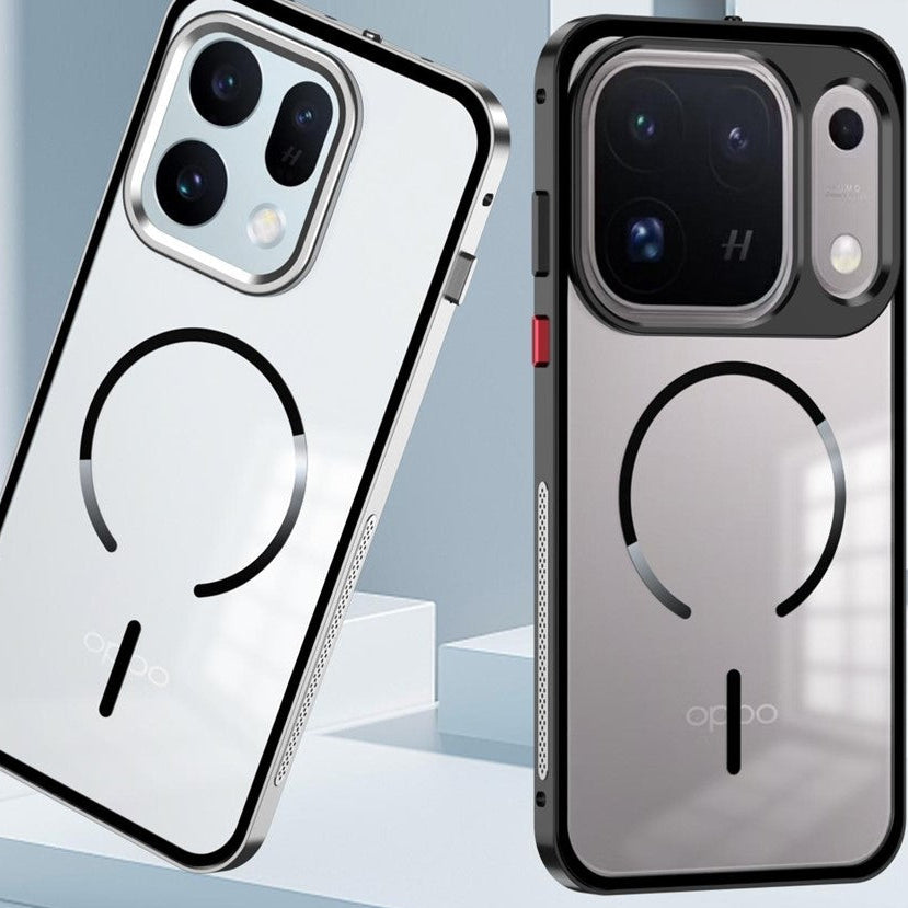 Rahmen/Bumper Aluminium MagSafe/Magnet Hülle/Case inkl. Glas Rückseite für Oppo Find X10, X10 Pro Max