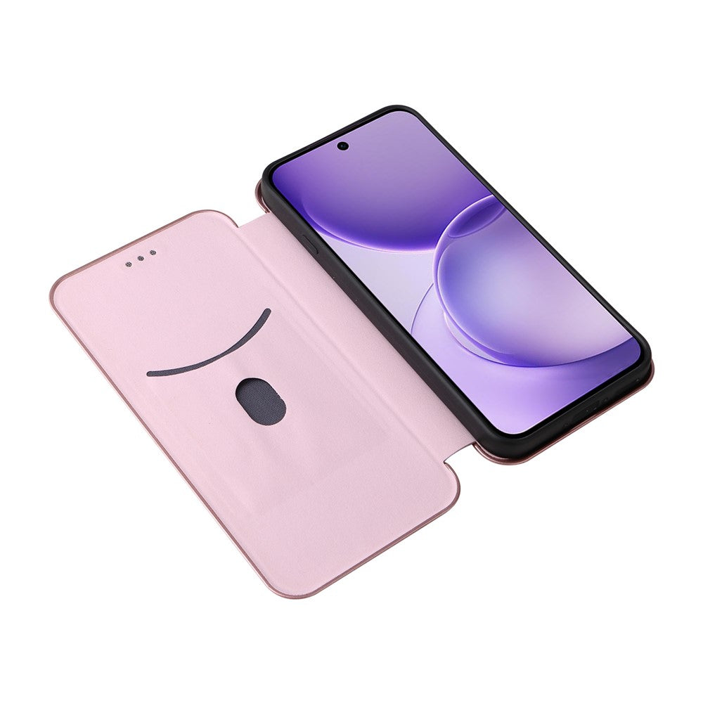 Carbon Optik Klapphülle/Flipcase für Oppo Reno 16, 16 Pro, 16 FS, 16 F