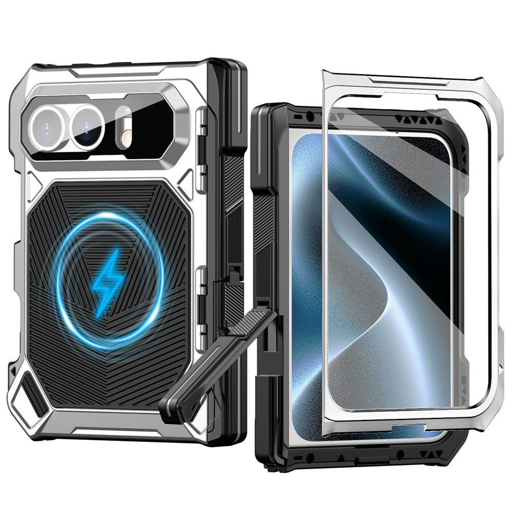 Verschraubbare 360° Aluminium Outdoor Vollschutz Hülle/Case mit integriertem Ständer für iPhone Duo