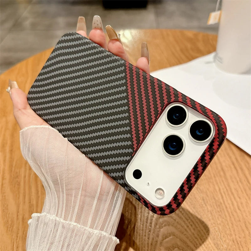 Dünne Carbon Optik Hülle/Case für iPhone 17 Pro, 17 Pro Max | ZITOCASES®