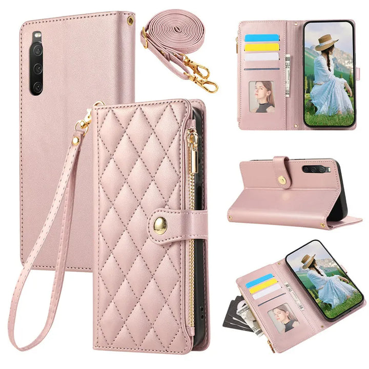 Karierte Kunstleder Klapp Hülle/Flip Case für Sony Xperia L3, Z5, M5, XA, XA1, XA1 Plus, XA2, XA2 Plus, 1 II, 1 III, 1 IV, 1 V, 1 VI, 5 III, 5 IV, 5 V, 5 VI, 10 III, 10 IV, 10 V, 10 VI | ZITOCASES®