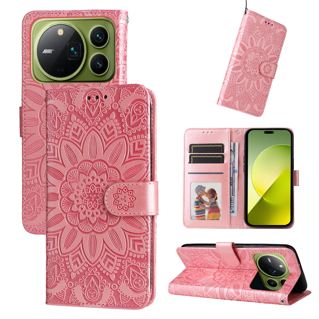 Blumen Kunstleder Klapphülle/Flipcase für Honor Magic 9, 9 Pro Max, 9 Power Edition