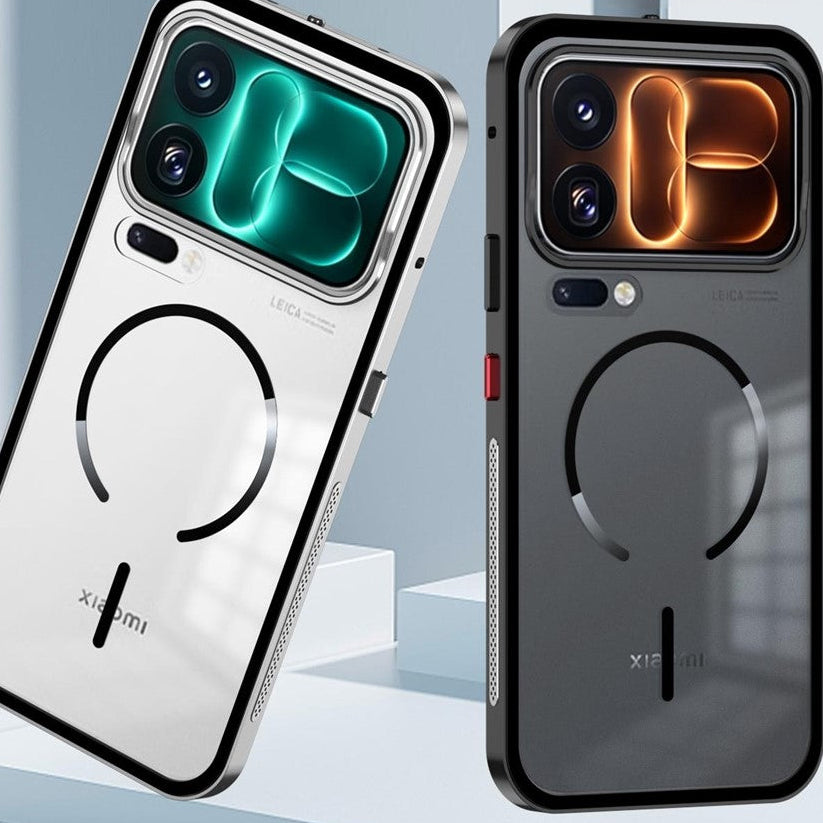 Rahmen/Bumper Aluminium MagSafe/Magnet Hülle/Case inkl. Glas Rückseite für Xiaomi 18 Pro, 18 Pro Max