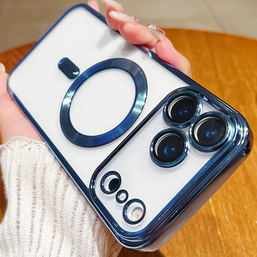 Transparente/Chrom MagSafe/Magnet Silikon Hülle/Case für iPhone 17 Pro, 17 Pro Max | ZITOCASES®