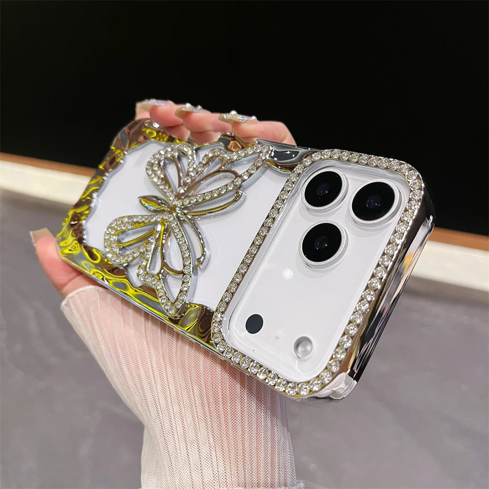 3D Glitzer/Diamant Schmetterling Silikon Hülle/Case für iPhone 17 Pro, 17 Pro Max | ZITOCASES®