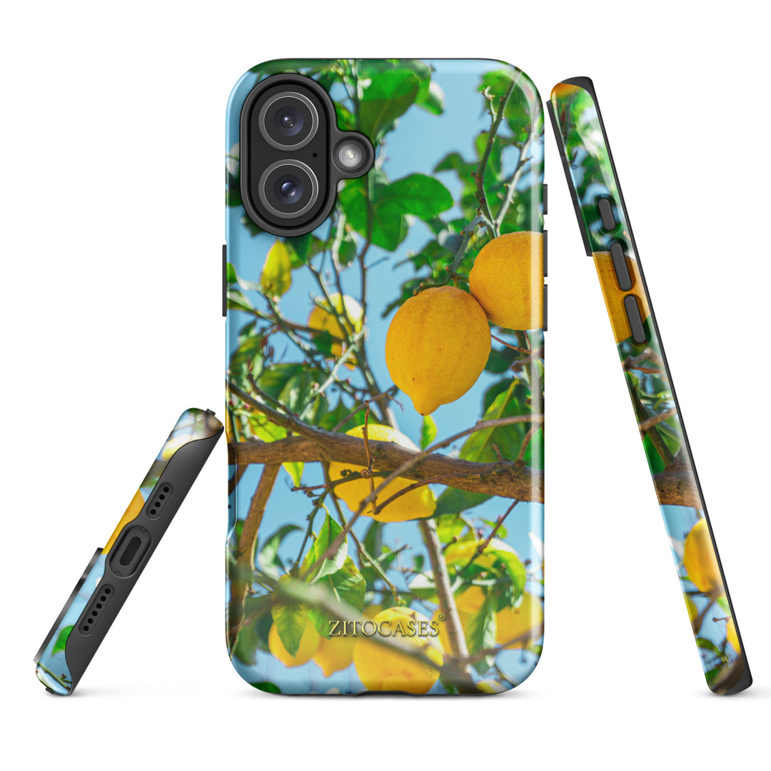 Dualschutz Zitronenbaum Design 2-in-1 Hybrid Hülle/Case für iPhone 16, 16 Plus, 16 Pro, 16 Pro Max, 15, 15 Plus, 15 Pro, 15 Pro Max, 14, 14 Plus, 14 Pro, 14 Pro Max, 13, 13 Pro, 13 Pro Max, 13 Mini, 12, 12 Pro, 12 Pro Max, 12 Mini | ZITOCASES®