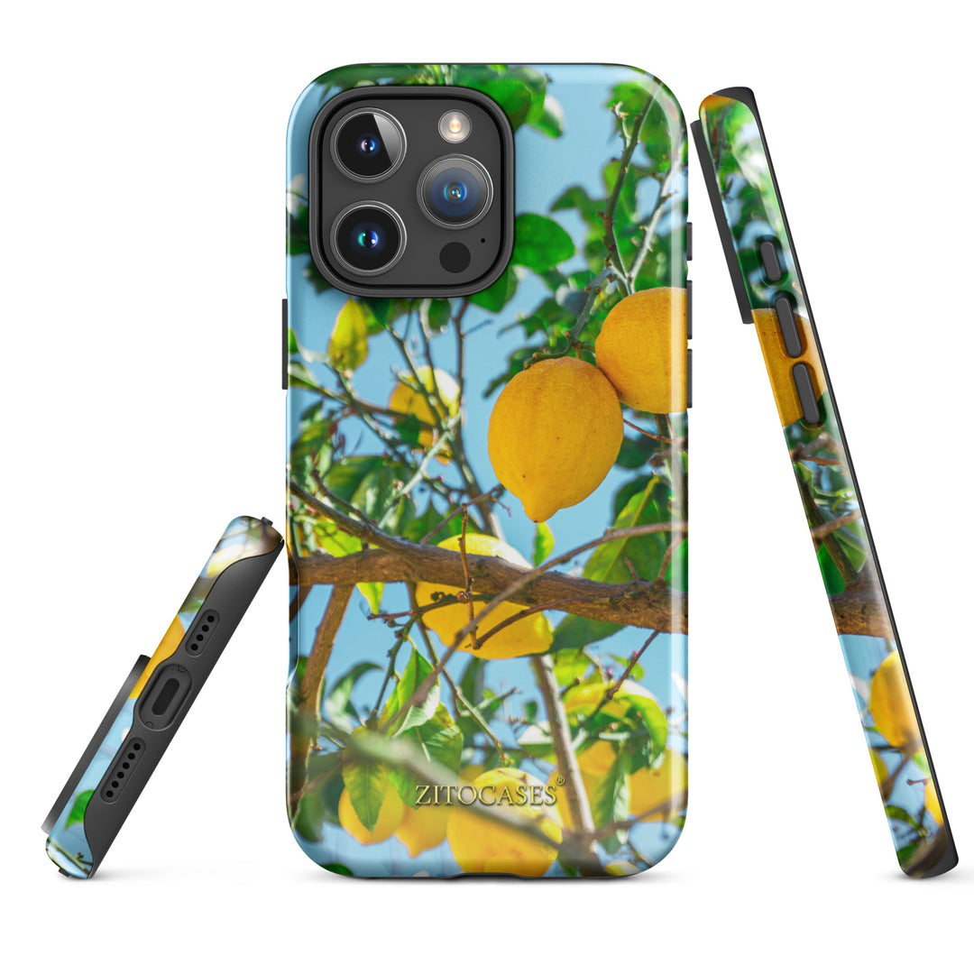 Dualschutz Zitronenbaum Design 2-in-1 Hybrid Hülle/Case für iPhone 16, 16 Plus, 16 Pro, 16 Pro Max, 15, 15 Plus, 15 Pro, 15 Pro Max, 14, 14 Plus, 14 Pro, 14 Pro Max, 13, 13 Pro, 13 Pro Max, 13 Mini, 12, 12 Pro, 12 Pro Max, 12 Mini | ZITOCASES®