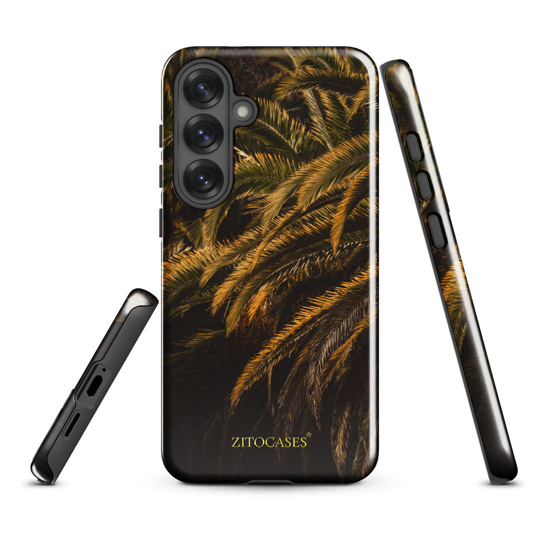 Dualschutz Palmenblätter Design 2-in-1 Hybrid Hülle/Case für Samsung Galaxy S25, S25 Plus, S25 Ultra, S25 Edge, S25 FE, S24, S24 Plus, S24 Ultra, S23, S23 Plus, S23 Ultra, S22, S22 Plus, S22 Ultra, S21 FE, S21, S21 Plus, S21 Ultra | ZITOCASES®