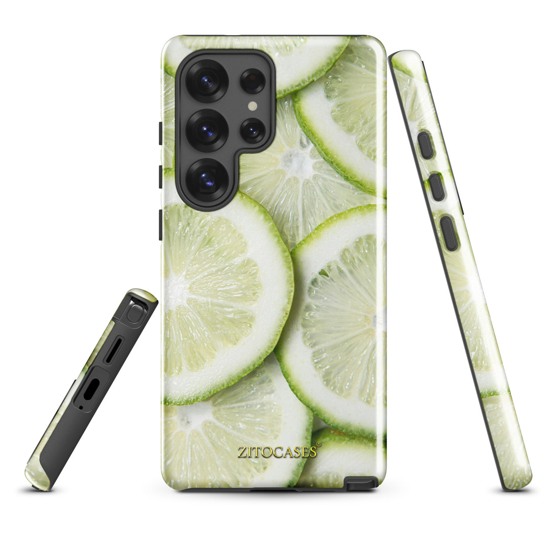 Dualschutz Limette/Limone Design 2-in-1 Hybrid Hülle/Case für Samsung Galaxy S25, S25 Plus, S25 Ultra, S25 Edge, S25 FE, S24, S24 Plus, S24 Ultra, S23, S23 Plus, S23 Ultra, S22, S22 Plus, S22 Ultra, S21 FE, S21, S21 Plus, S21 Ultra | ZITOCASES®