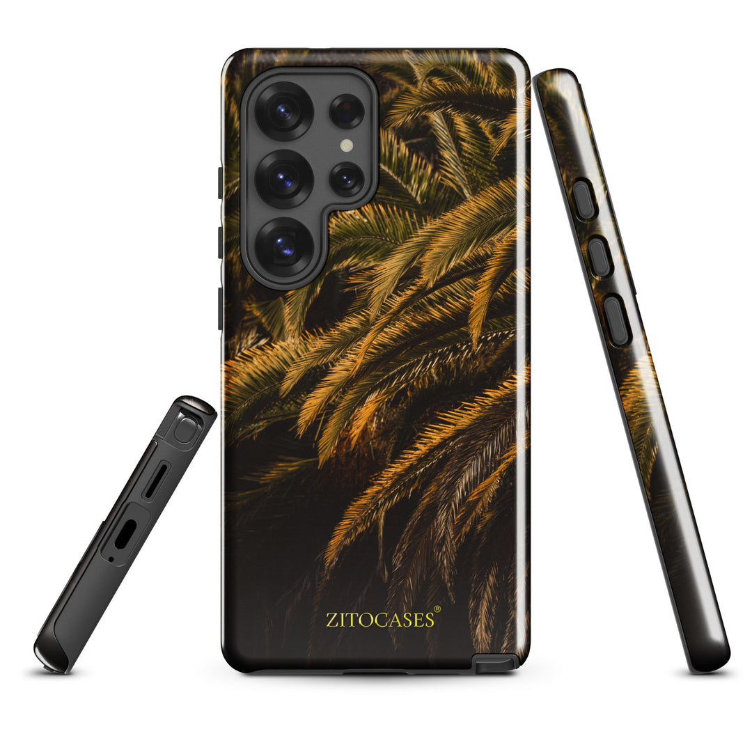 Dualschutz Palmenblätter Design 2-in-1 Hybrid Hülle/Case für Samsung Galaxy S25, S25 Plus, S25 Ultra, S25 Edge, S25 FE, S24, S24 Plus, S24 Ultra, S23, S23 Plus, S23 Ultra, S22, S22 Plus, S22 Ultra, S21 FE, S21, S21 Plus, S21 Ultra | ZITOCASES®