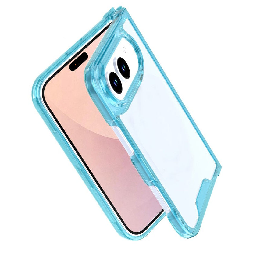Transparente Silikon/Hartplastik Hülle/Case mit buntem Rahmen für iPhone Ultra | ZITOCASES®