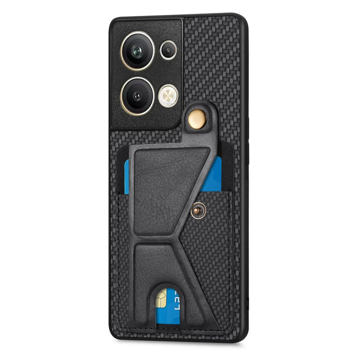 Kunstleder/Carbon Optik Kartenfach Hülle/Case für Oppo Reno 12, A - Serie | ZITOCASES®