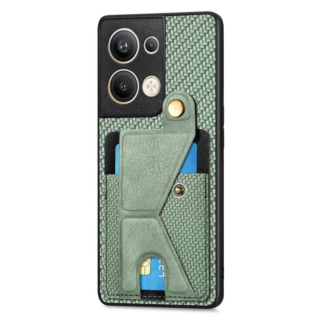 Kunstleder/Carbon Optik Kartenfach Hülle/Case für Oppo Reno 12, A - Serie | ZITOCASES®