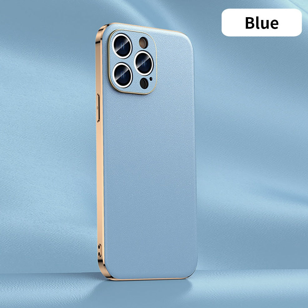 Elegante Kunstleder/Gold Hülle/Case für iPhone 16-Serie | ZITOCASES®