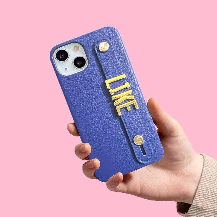 Personalisierte Kunstleder Hülle/Case mit individuellem 3D Edelstahl Namen/Wort für iPhone | ZITOCASES®