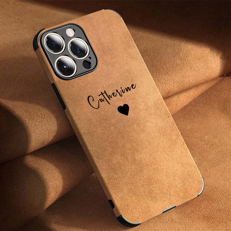 Personalisierte Mikrofaser/Herz Hülle/Case mit individuellem Namen/Wort für iPhone | ZITOCASES®