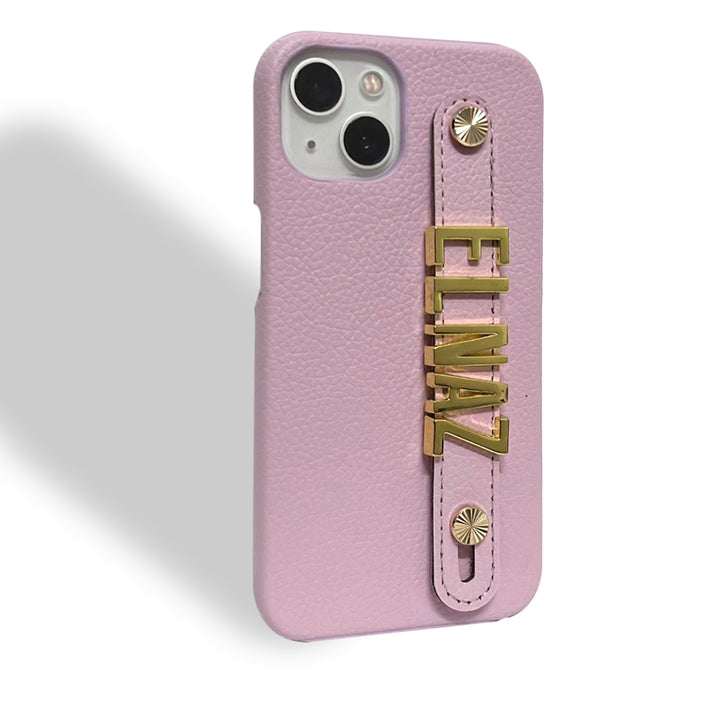 Personalisierte Kunstleder Hülle/Case mit individuellem 3D Edelstahl Namen/Wort für iPhone 13, 12-Serie | ZITOCASES®