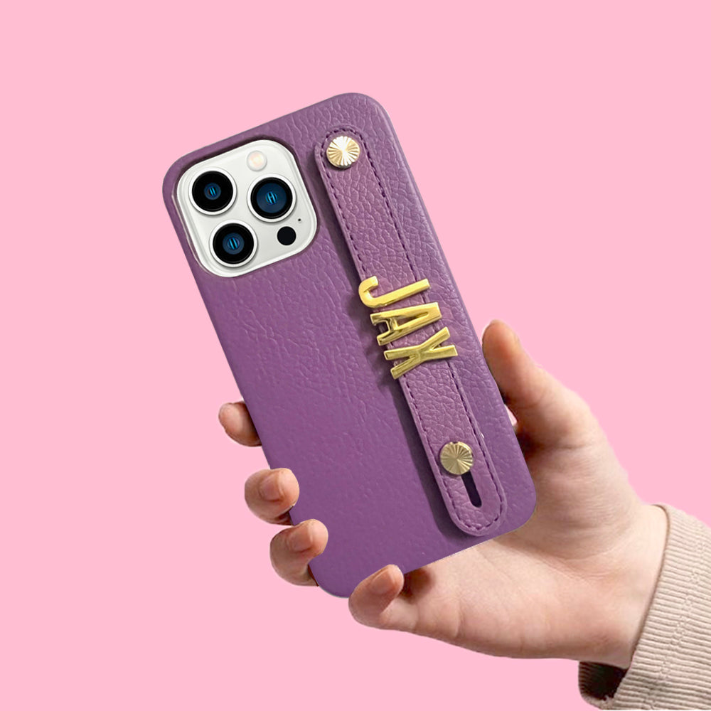 Personalisierte Kunstleder Hülle/Case mit individuellem 3D Edelstahl Namen/Wort für iPhone 13, 12-Serie | ZITOCASES®