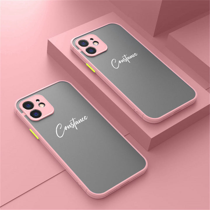 Personalisierte Matte Transparente Silikon Hülle/Case mit individuellem Namen/Wort für iPhone 16-Serie | ZITOCASES®