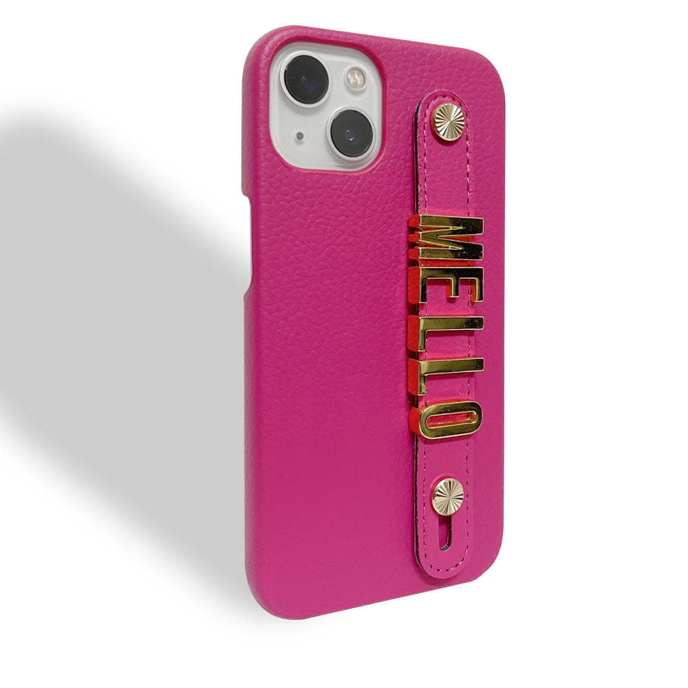 Personalisierte Kunstleder Hülle/Case mit individuellem 3D Edelstahl Namen/Wort für iPhone 16-Serie | ZITOCASES®