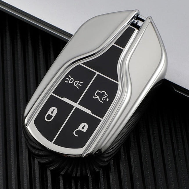 Hochglanz/Chrom Soft Hülle/Case für Maserati Autoschlüssel