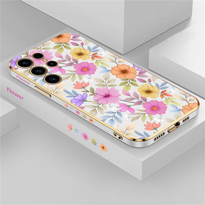 Hochglanz Blumen Motive Silikon Hülle/Case für Samsung Galaxy S23, S22, S21-Serie | ZITOCASES®