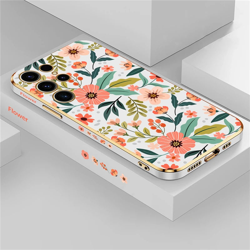 Hochglanz Blumen Motive Silikon Hülle/Case für Samsung Galaxy S25, S25 Plus, S25 Ultra, S24, S24 Plus, S24 Ultra, S24 FE, S23 FE, S23, S23 Plus, S23 Ultra, S22, S22 Plus, S22 Ultra, S21 FE, S21, S21 Plus, S21 Ultra, S20, S20 Plus, S20 Ultra, S20 FE, S10 | ZITOCASES®