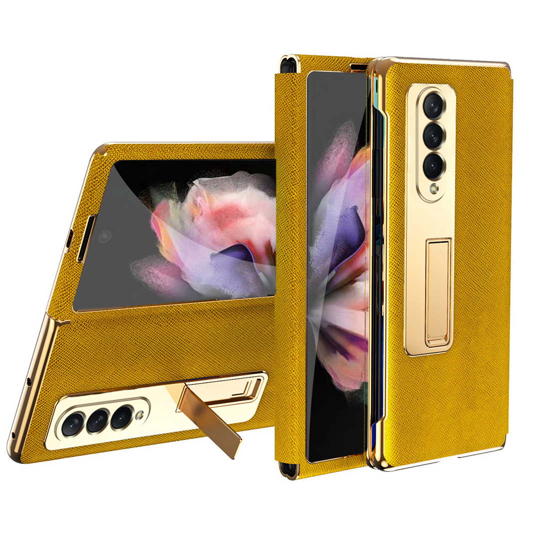 Luxus Kunstleder/Gold Optik Hülle/Case für Samsung Galaxy Z Fold 6, 5, 4, 3, 2 | ZITOCASES®