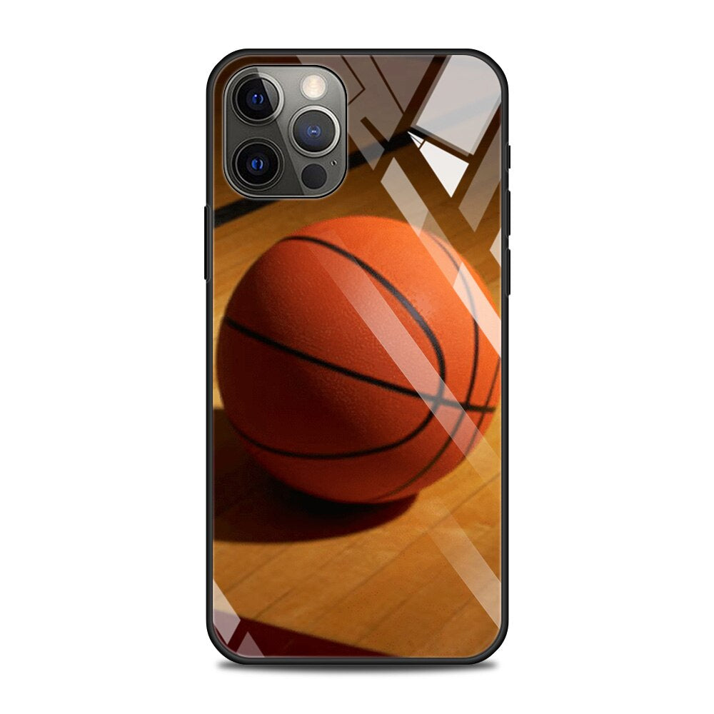 Basketball Motiv Panzerglas Hülle/Case für iPhone 16, 16 Plus, 16 Pro, 16 Pro Max, 16e, 15, 15 Plus, 15 Pro, 15 Pro Max, 14, 14 Plus, 14 Pro, 14 Pro Max, 13, 13 Pro, 13 Pro Max, 13 Mini, 12, 12 Pro, 12 Pro Max, 12 Mini, SE, 11, 11 Pro, 11 Pro Max | ZITOCASES®