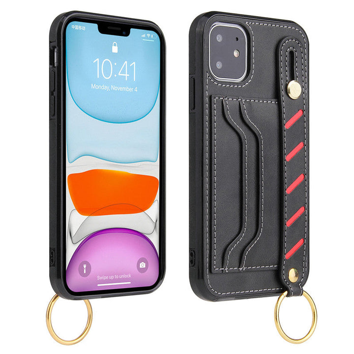 Kunstleder Kartenfach Hülle/Case mit Halteband für iPhone 16, 15, 14-Serie | ZITOCASES®