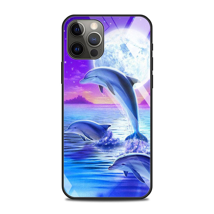 Delfin Motive Panzerglas Hülle/Case für iPhone 11, SE-Serie | ZITOCASES®