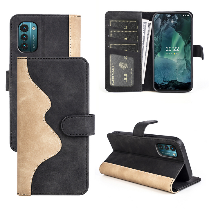 Zweifarbige Kunstleder Klapp Hülle/Flip Case für Nokia X30, XR21, XR20, X20, X6, X5, G60, G50, G42, G22, G21, G20, G11, G10, 8.3, 8, 7.2, 7.1, 6.2, 6, 5.4 | ZITOCASES®