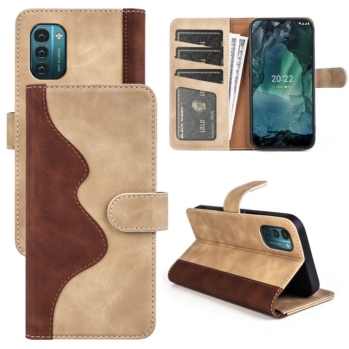 Zweifarbige Kunstleder Klapp Hülle/Flip Case für Nokia X30, XR21, XR20, X20, X6, X5, G60, G50, G42, G22, G21, G20, G11, G10, 8.3, 8, 7.2, 7.1, 6.2, 6, 5.4 | ZITOCASES®