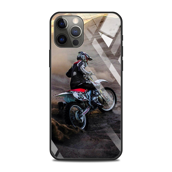 Motorrad/Motocross Panzerglas Hülle/Case für iPhone 12, 13-Serie | ZITOCASES®