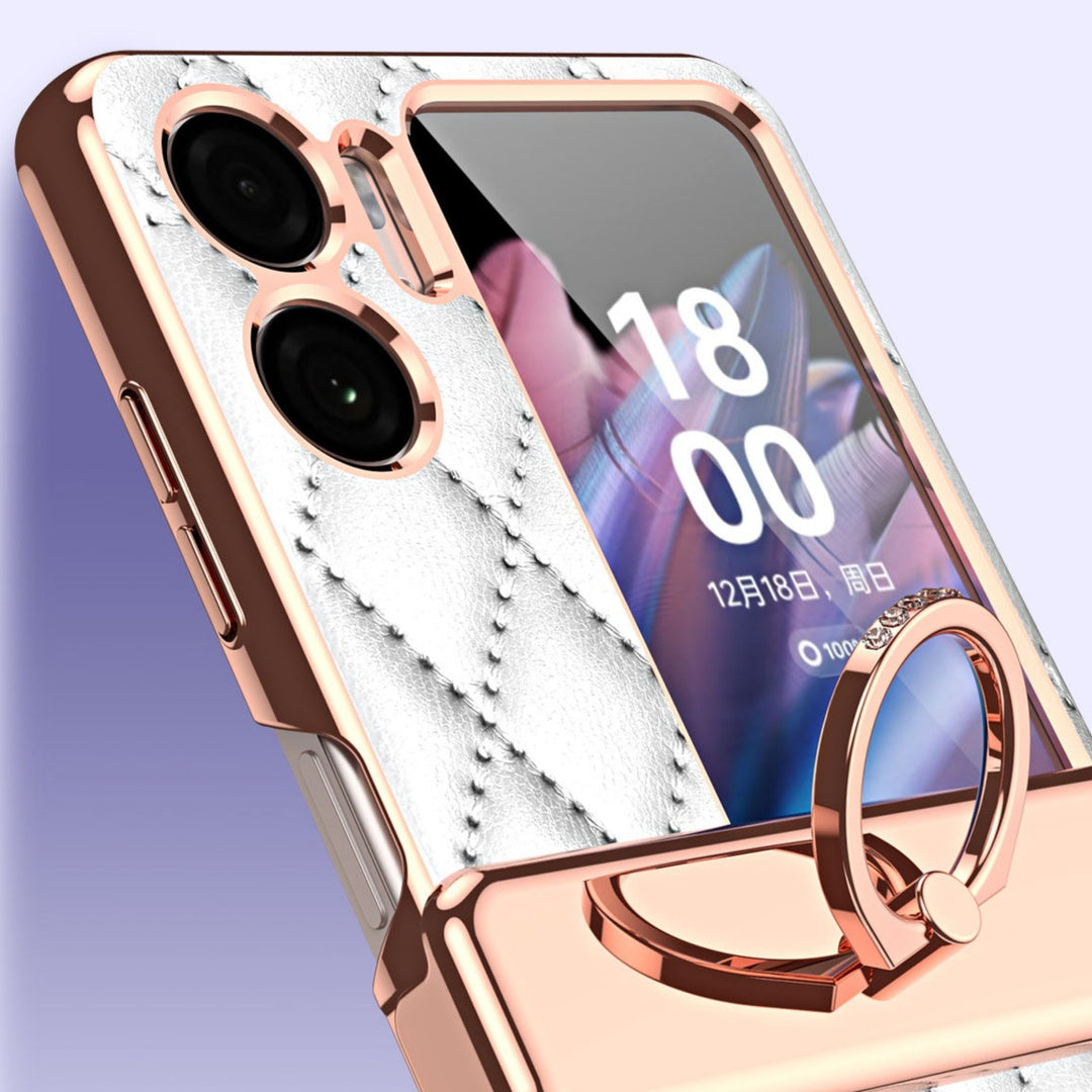 Karierte Kunstleder Hülle/Case für Oppo Find N2 Flip | ZITOCASES®