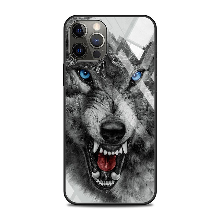 Tiger/Wolf Tier Motiv Panzerglas Hülle/Case für iPhone 13-Serie | ZITOCASES®