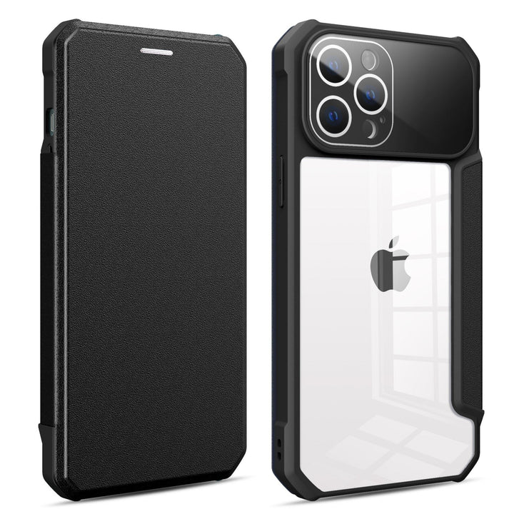 Transparente Kunstleder Klapp Hülle/Flip Case für iPhone 16, 15, 14-Serie | ZITOCASES®