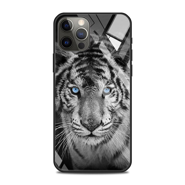 Tiger/Wolf Tier Motiv Panzerglas Hülle/Case für iPhone 11, 12-Serie | ZITOCASES®