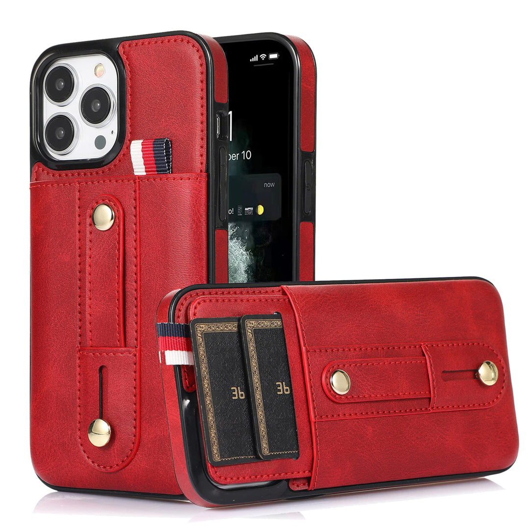 Kunstleder Kreditkartenfach Hülle/Case inkl. Halteband für iPhone 16, 16 Plus, 16 Pro, 16 Pro Max, 15, 15 Plus, 15 Pro, 15 Pro Max, 14, 14 Plus, 14 Pro, 14 Pro Max, 13, 13 Pro, 13 Pro Max, 13 Mini, 12, 12 Pro, 12 Pro Max, 12 Mini, SE, 11, 11 Pro | ZITOCASES®