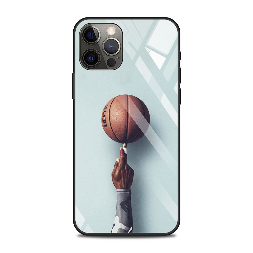 Basketball Motiv Panzerglas Hülle/Case für iPhone 16-Serie | ZITOCASES®