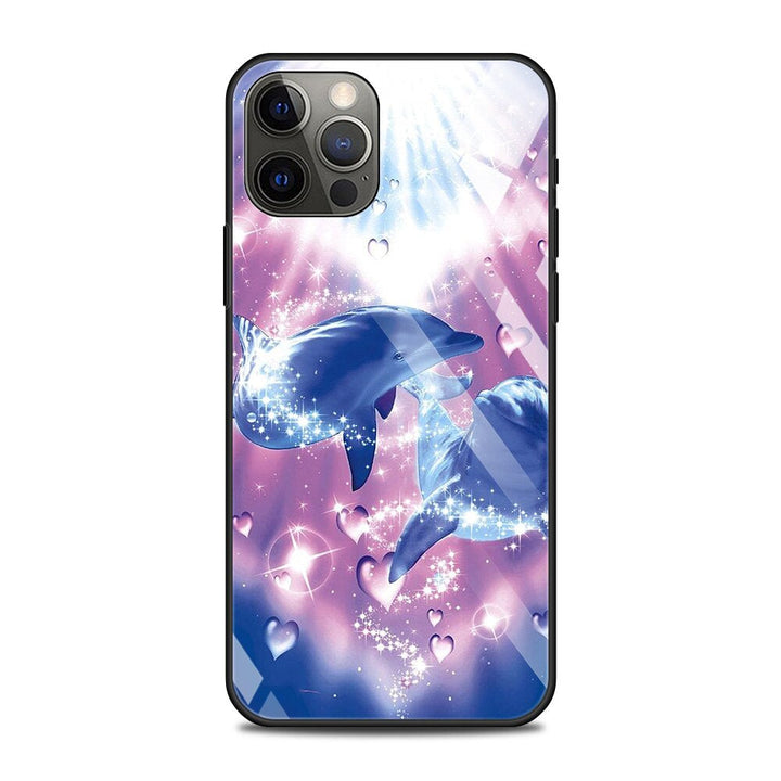 Delfin Motive Panzerglas Hülle/Case für iPhone 16-Serie | ZITOCASES®