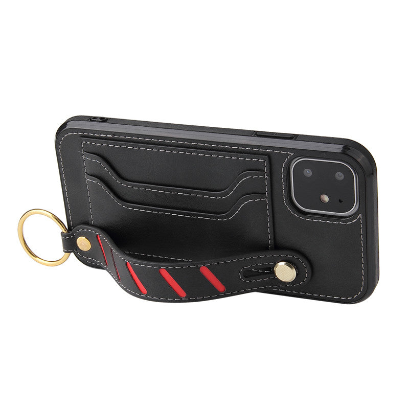 Kunstleder Kartenfach Hülle/Case mit Halteband für iPhone 16, 16 Plus, 16 Pro, 16 Pro Max, 15, 15 Plus, 15 Pro, 15 Pro Max, 14, 14 Plus, 14 Pro, 14 Pro Max, 13, 13 Pro, 13 Pro Max, 13 Mini, 12, 12 Pro, 12 Pro Max, 12 Mini, SE, 11, 11 Pro, 11 Pro Max | ZITOCASES®