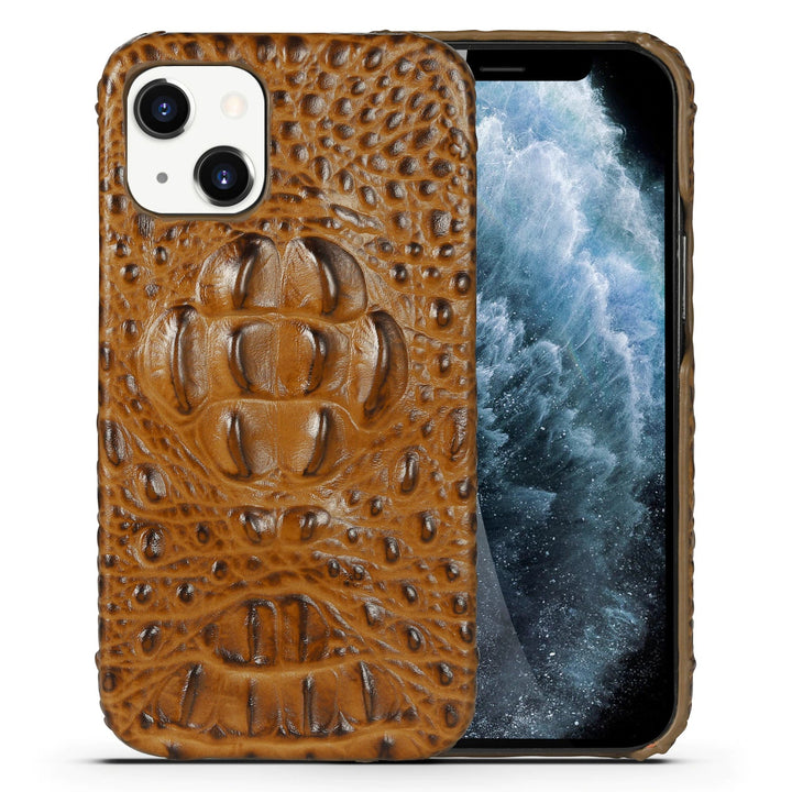 3D Krokodil-Kunstleder Hülle/Case für iPhone 16, 15, 14-Serie | ZITOCASES®