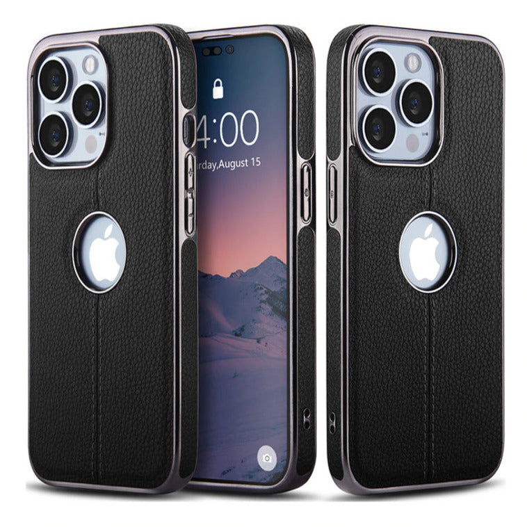 Kunstleder/Chrom Soft Hülle/Case für iPhone 16, 16 Plus, 16 Pro, 16 Pro Max, 16e, 15, 15 Plus, 15 Pro, 15 Pro Max, 14, 14 Plus, 14 Pro, 14 Pro Max, 13, 13 Pro, 13 Pro Max, 13 Mini, 12, 12 Pro, 12 Pro Max, 12 Mini, SE, 11, 11 Pro | ZITOCASES®