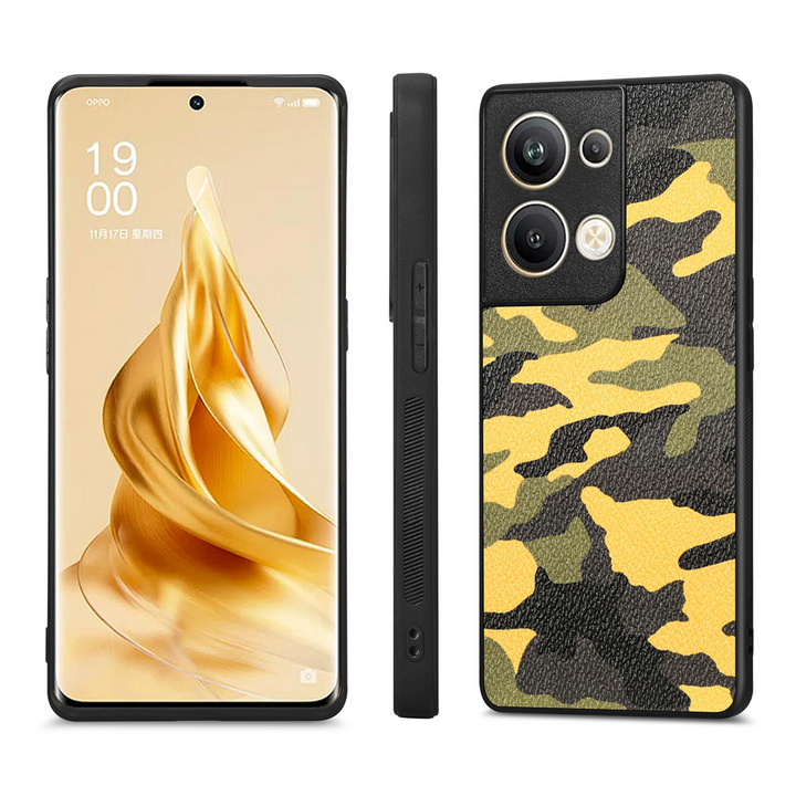 Kunstleder Camouflage/Tarnfarben Hülle/Case verschiedene Farben für Oppo Reno 12, 11, 10, A-Serie | ZITOCASES®