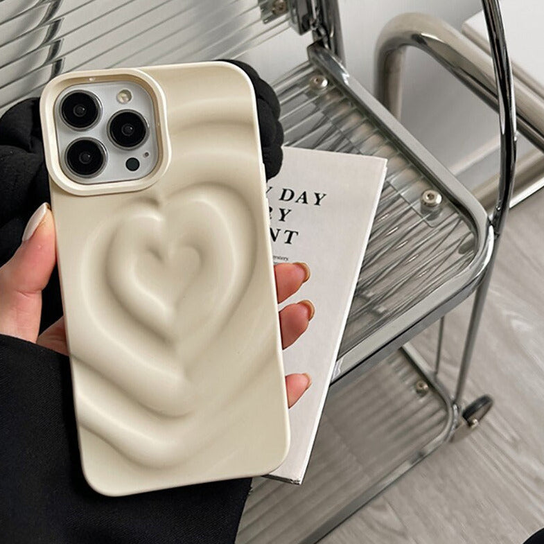 3D Herz Silikon Hülle/Case für iPhone 15, 14, 13-Serie | ZITOCASES®